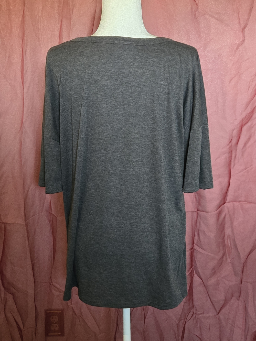HEIMISH USA Charcoal Scoop Neck Short Sleeve Top - Picture 2 of 3